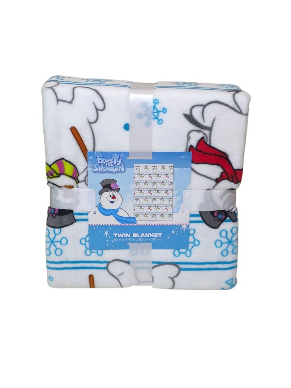 Frosty The Snowman Plush Twin Blanket 60" X 90" Soft Polyester Fleece For Kids